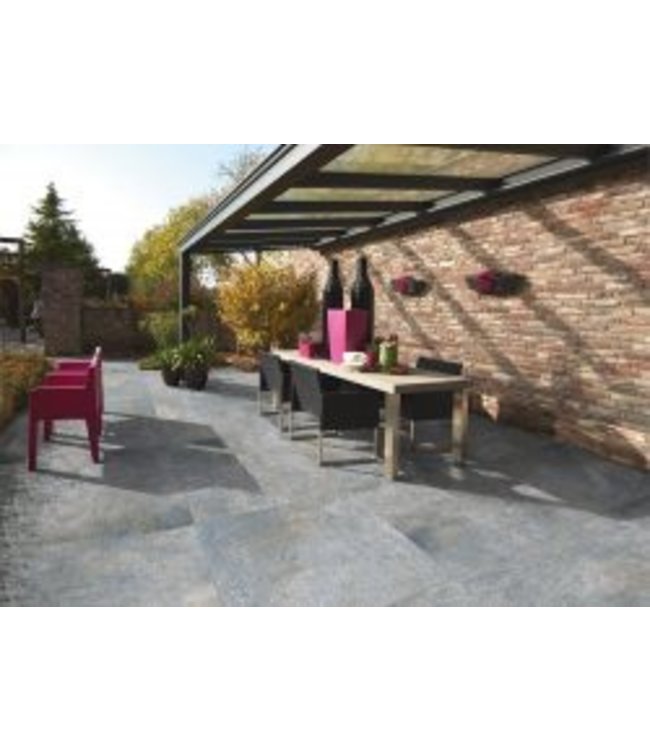 Geoceramica 60x60x4 cm Cementmix Meso Grey Matt