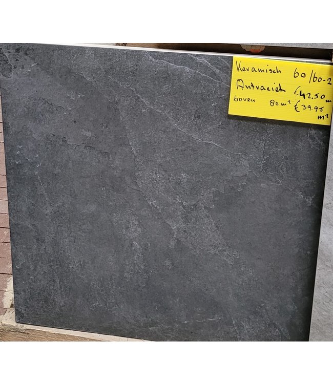 Partij Keramisch Antraciet 60x60x2cm