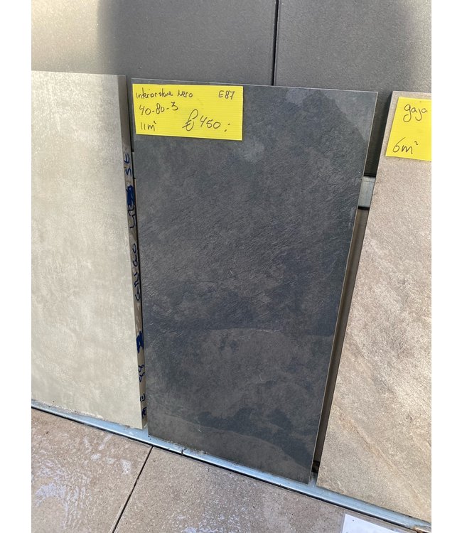 Partij e87 Interior stone nero 40x80x3 keramisch