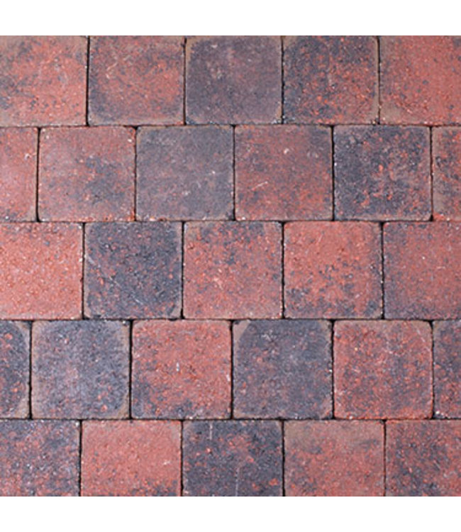 Kobbelstone Rood/Zwart Getrommeld