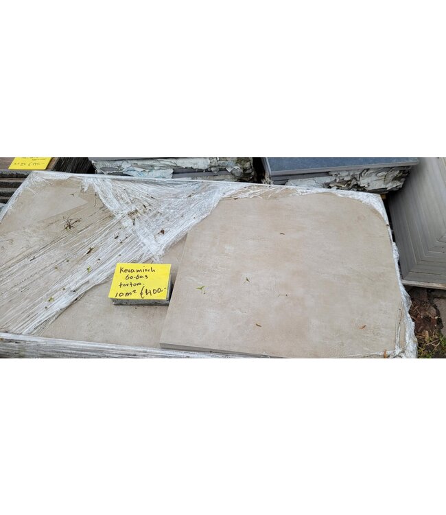 Partij 10m2 Keramisch Tortora 60x60x3cm