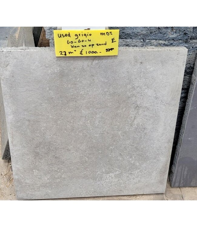 Partij 21m2 GeoCeramica used Grigio 60x60x4