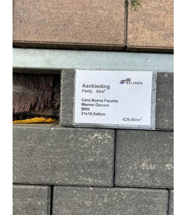 92 m² Cera Nueva Facetta Marmo Oscuro BKK