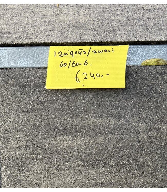 12 m² Grijs/Zwarte tegels