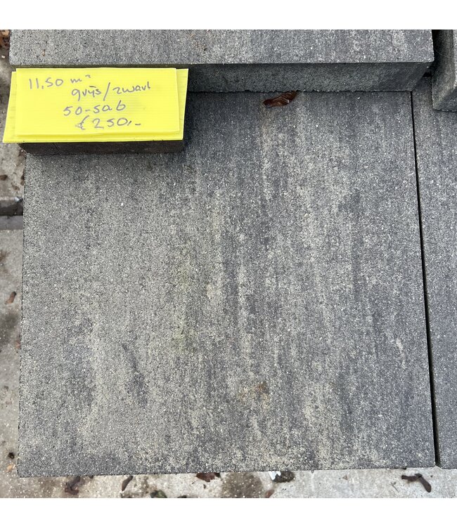 11.50 m² Grijs/Zwart