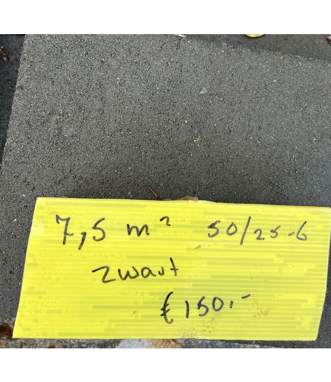 7.5 m² Tegel Zwart