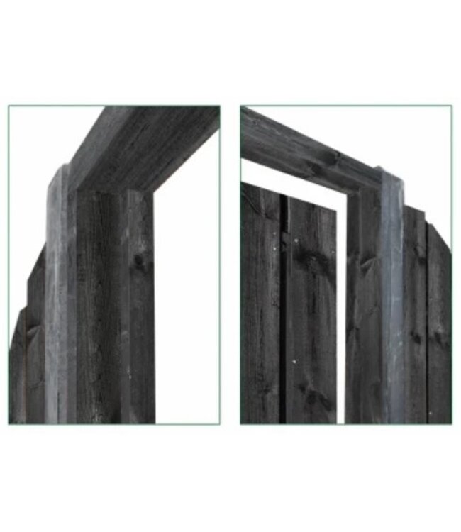 Tuindeurkozijn + aanslagligger zwart