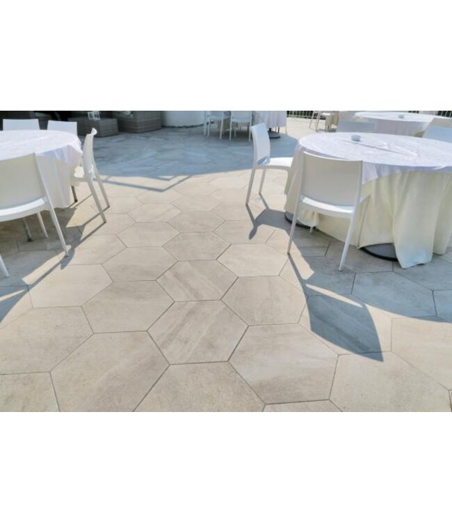 Staptegel Hexagons Cappuccino 60x52x2cm