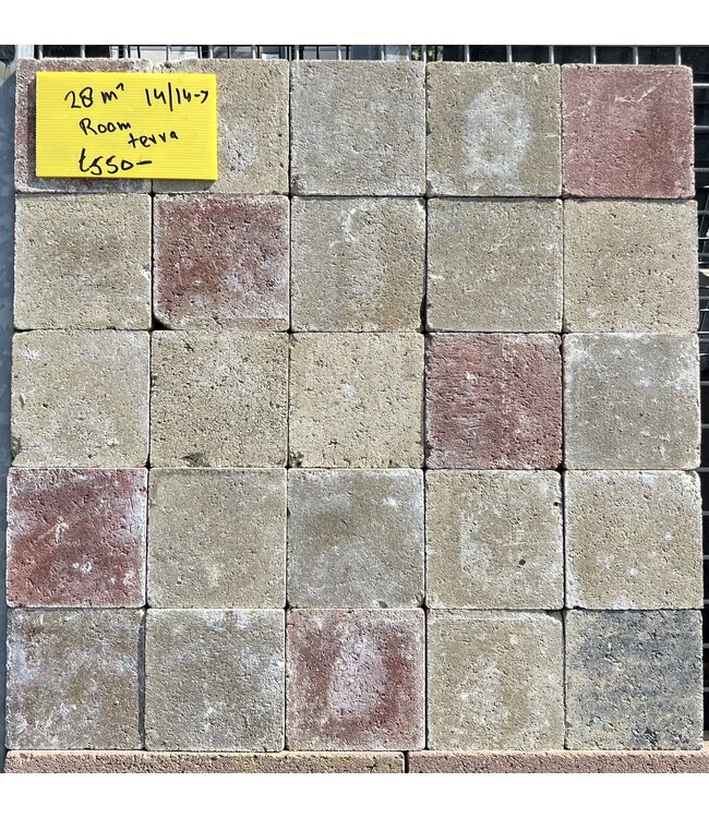 Partij 28 m² Room Terra betonsteen 14x14x7cm