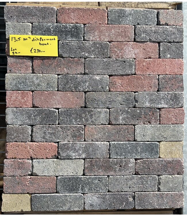 Partij 13,5 m² Dikformaat bont