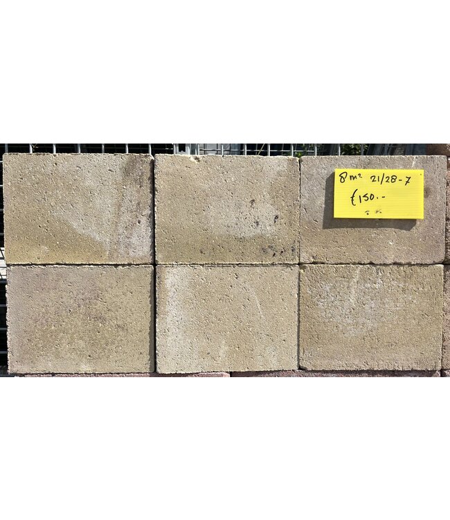 Partij 8 m² Betonsteen Room 21x28x7 cm