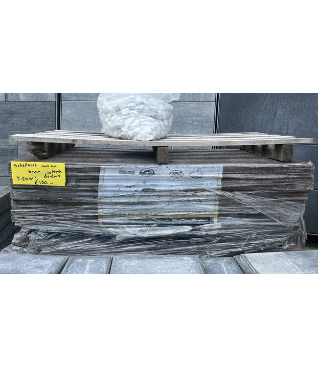 Partij 7,2 m² Schellevis Oud Hollands Bruin 60x60x5 cm