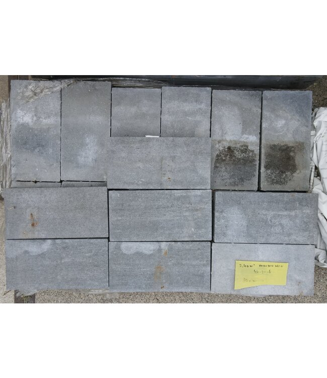 Partij 2,4 m² Marmo Nero 40x20x6 cm