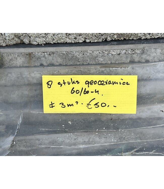 Partij 3 m² GeoCeramica Grijs 60x60x4 cm