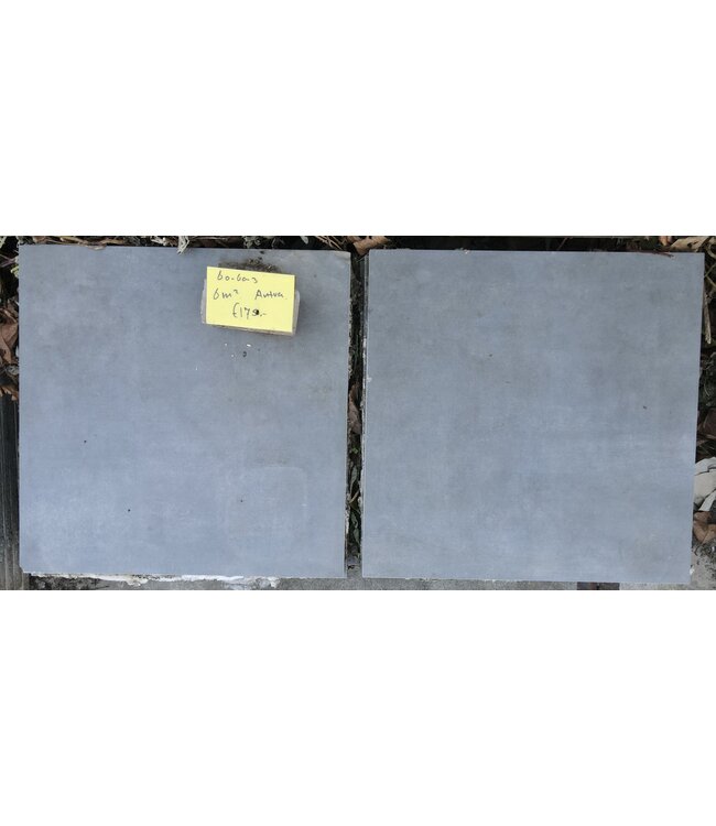 Partij 6 m² Keramische tegel Antraciet 60x60x3 cm