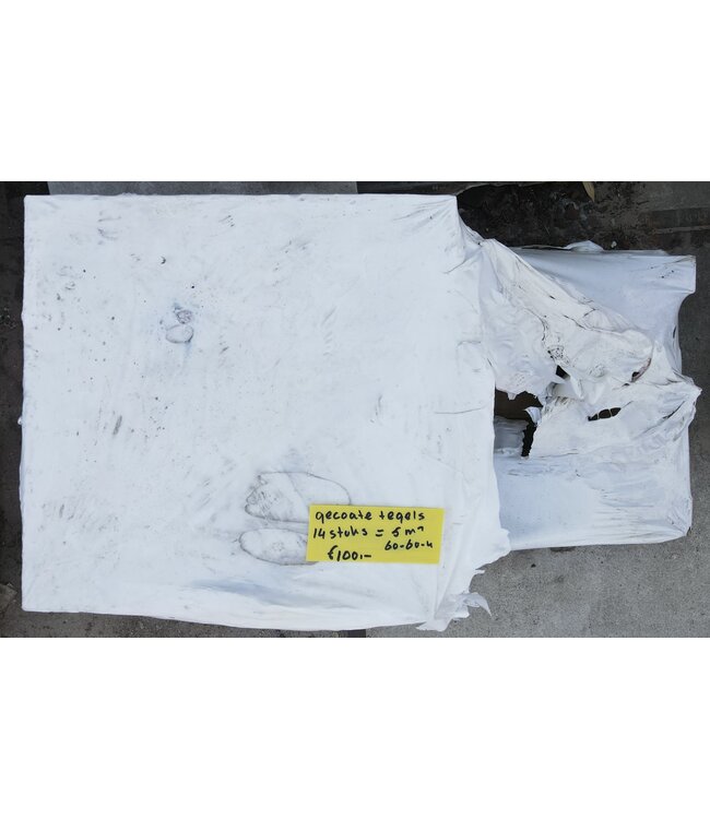 Partij 5 m² Gecoate Tegels Antraciet 60x60x4 cm