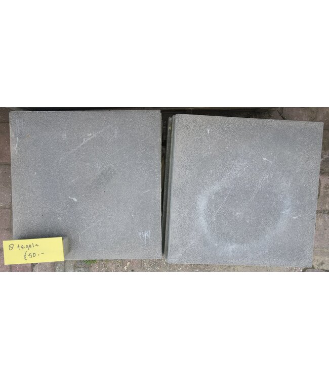 Partij 8 stuks Betontegel Grijs 60x60x4 cm
