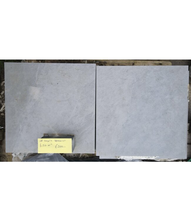 Partij 6,5 m² Keramisch Light Grey 60x60x2 cm