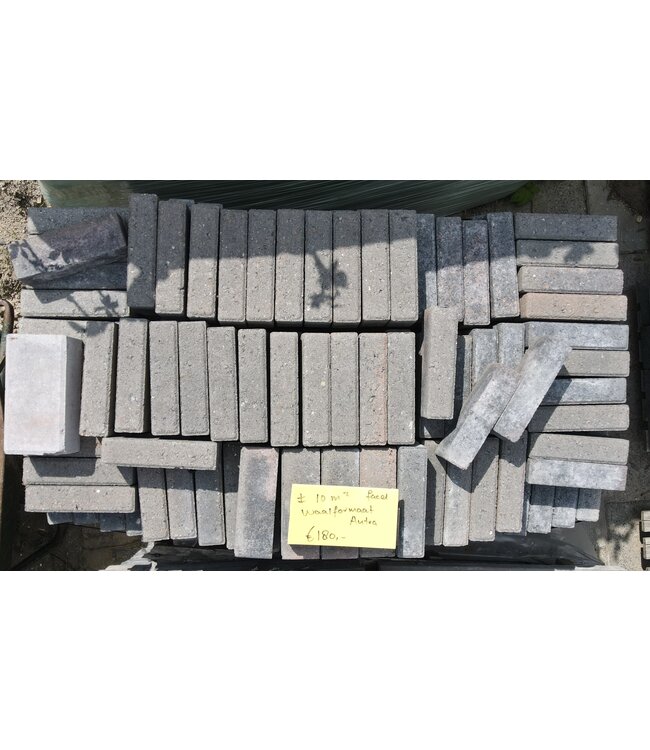 Partij 10 m² Waalformaat Antraciet Facet