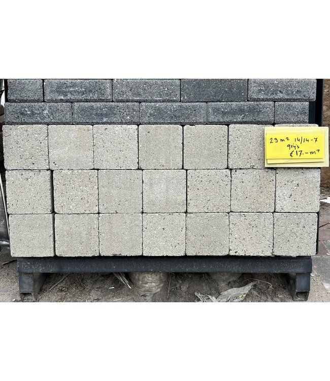 Partij 23 m² Kobblestone Grijs 14x14x7 cm