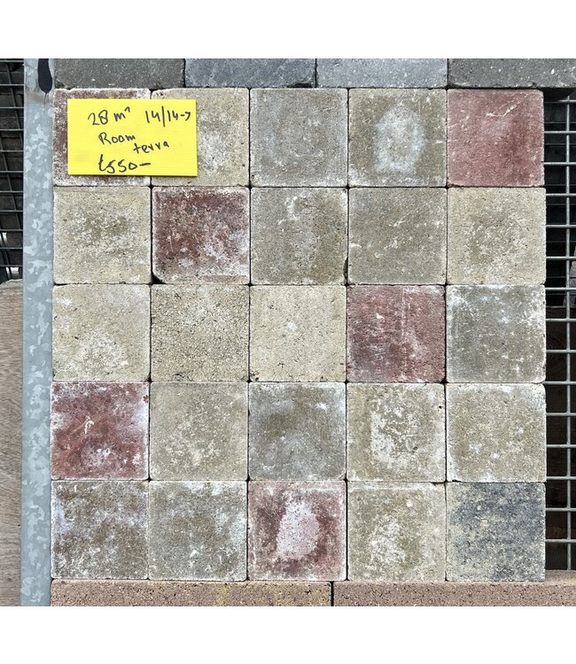 Partij 28 m² Kobblestone Room/Terra 14x14x7 cm