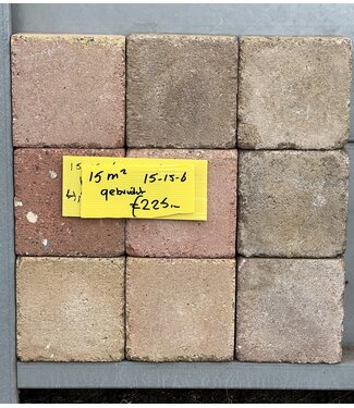 Gebruikte kobblestones Room 15x15x6 cm