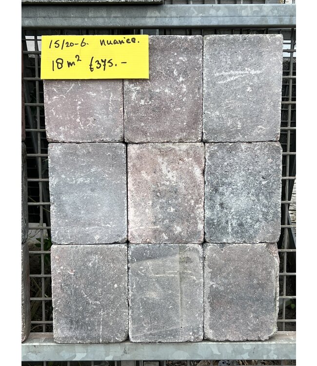 Partij 18 m² Betonsteen Nuance 15x20x6 cm
