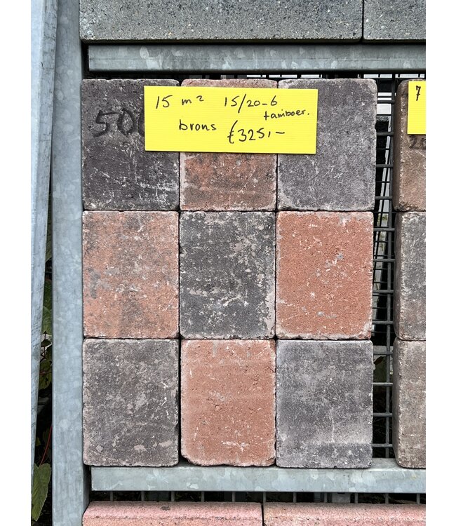 Partij 15 m² Bentonsteen Brons Tambour