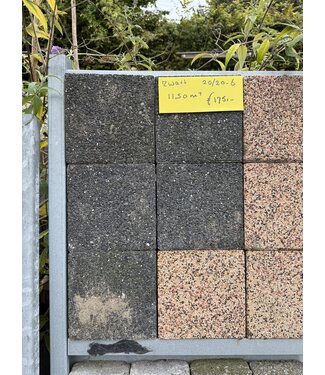 Betonsteen Zwart 20x20x6cm