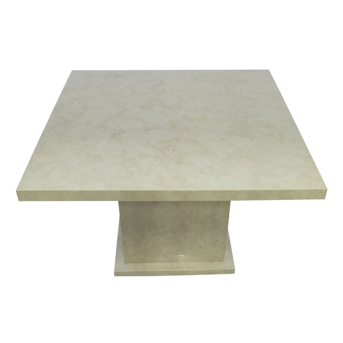 Eettafel Vierkant 120x120x79 cm Crème Marmer