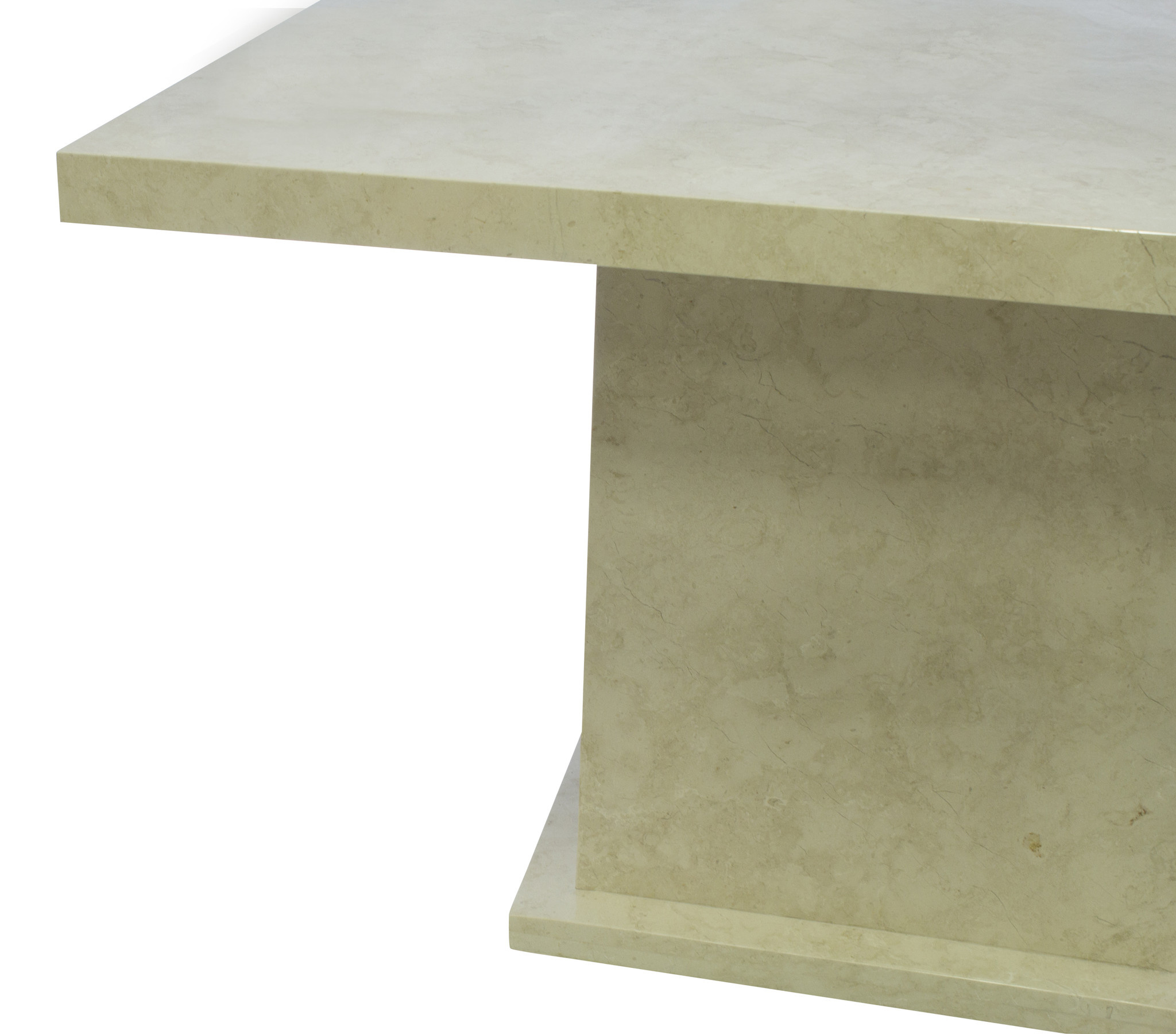 Eettafel Vierkant 120x120x79 cm Crème Marmer  - Copy