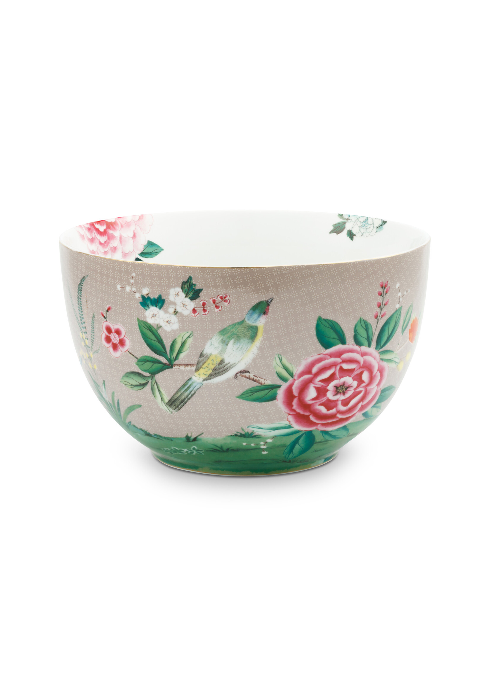 pip studio Bowl Blushing Birds Khaki 23cm