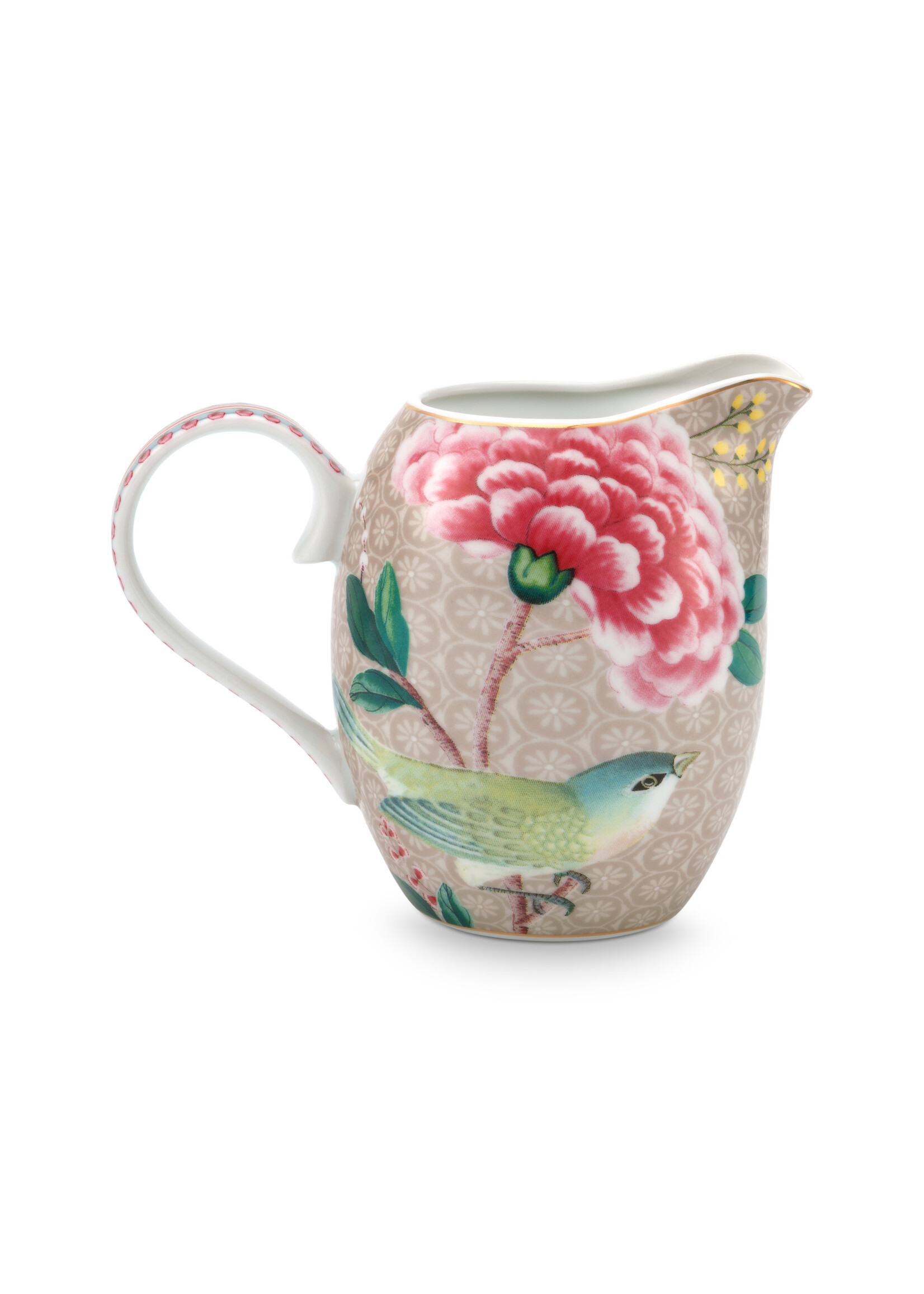 pip studio Jug Small Blushing Birds Khaki 250ml