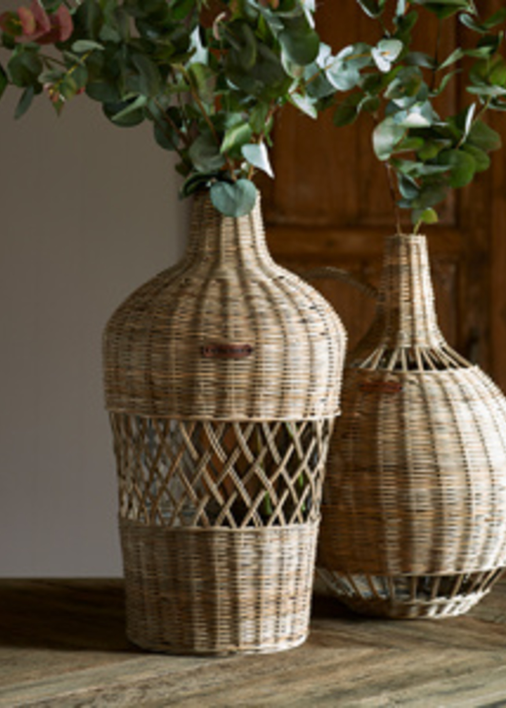 Conciërge handboeien Zelfgenoegzaamheid Rustic Rattan Water Bottle L - Hof van Sellingen