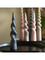 Riviera Maison Twisted Cone Candle d,grey H25