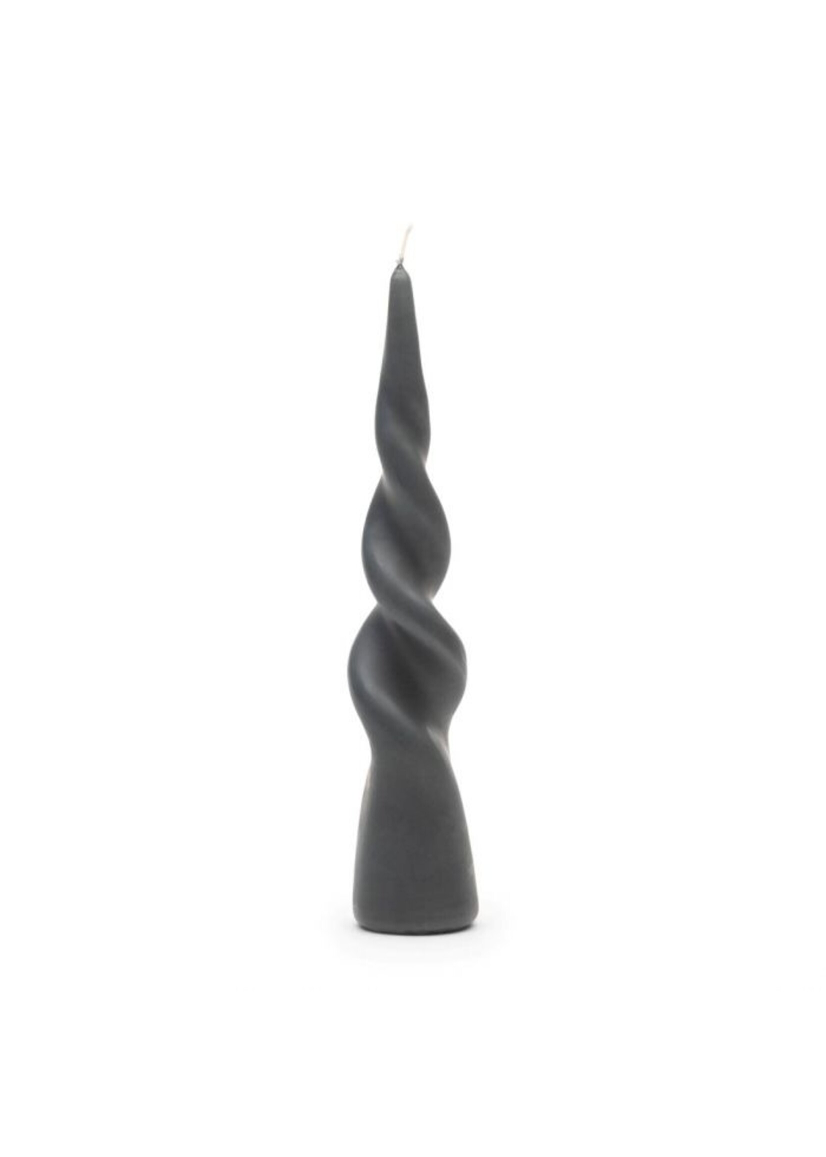 Riviera Maison Twisted Cone Candle d,grey H25