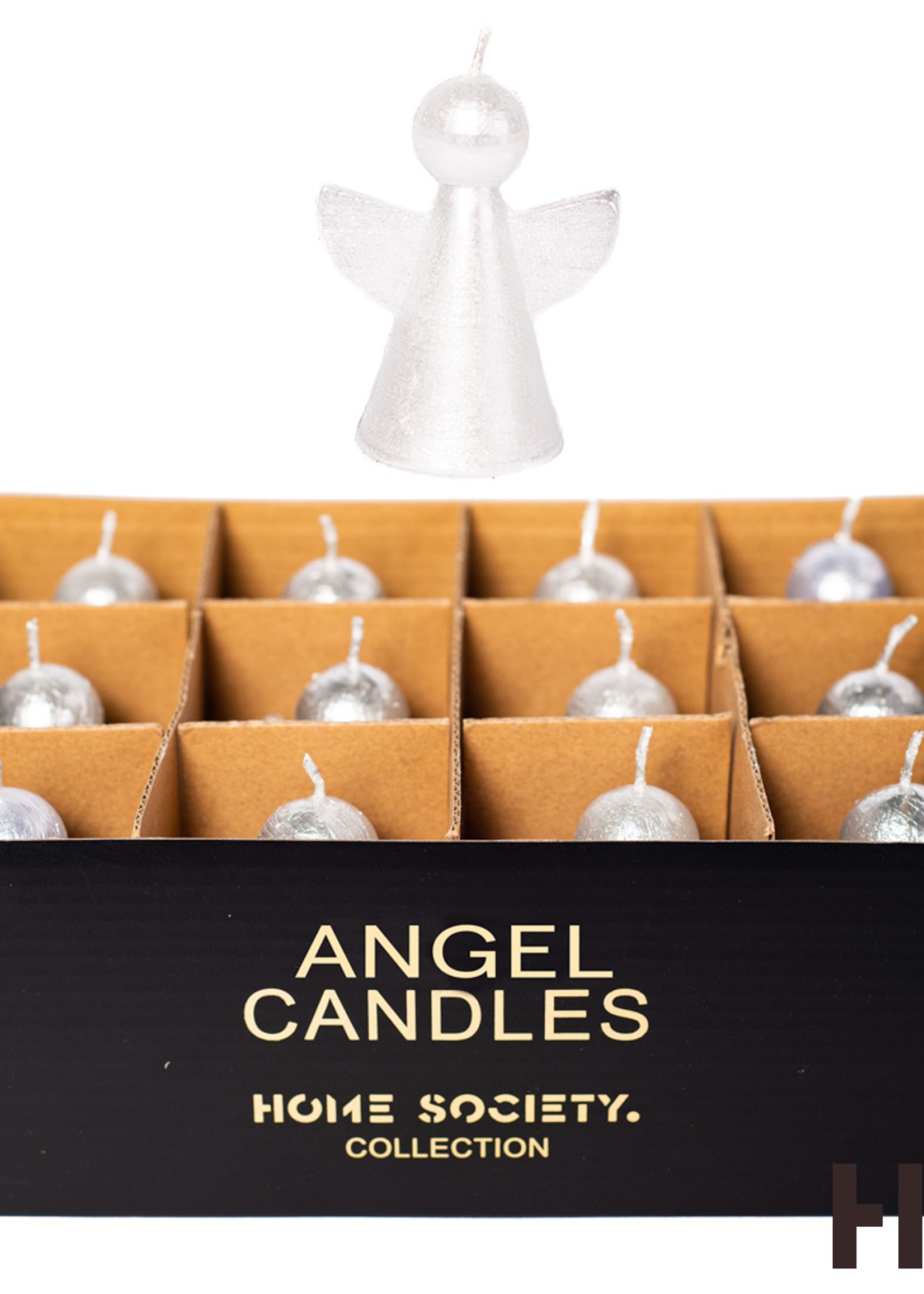 Home Society Candle Angel Silver S