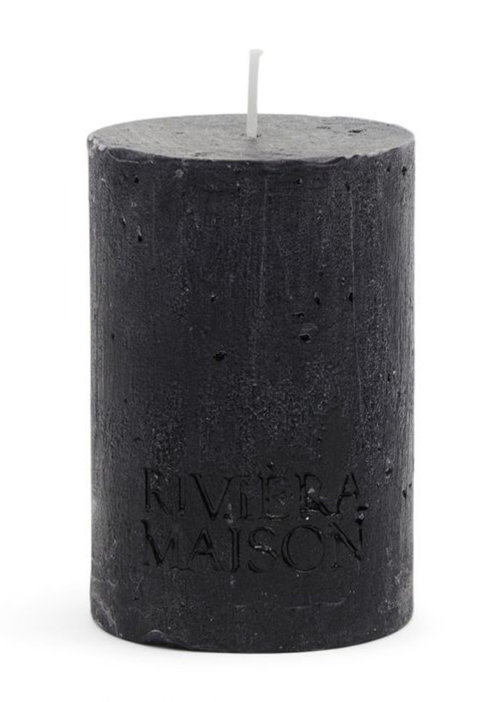 Riviera Maison Pillar Candle Rustic black 7x10