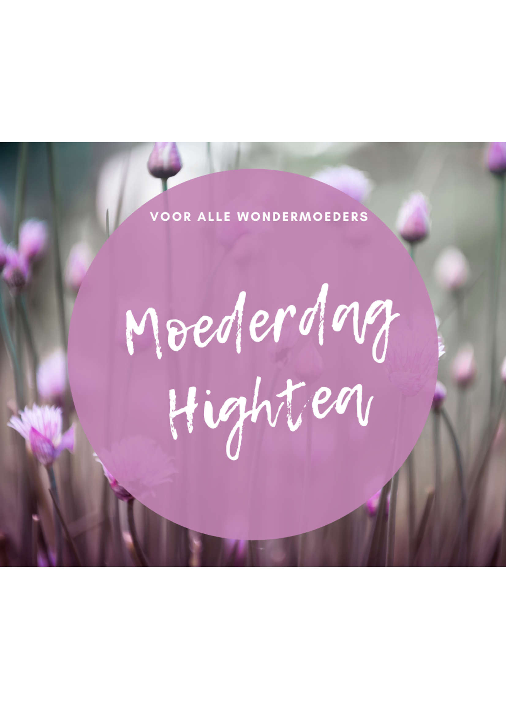 Moederdag High tea op 12 Mei 2024