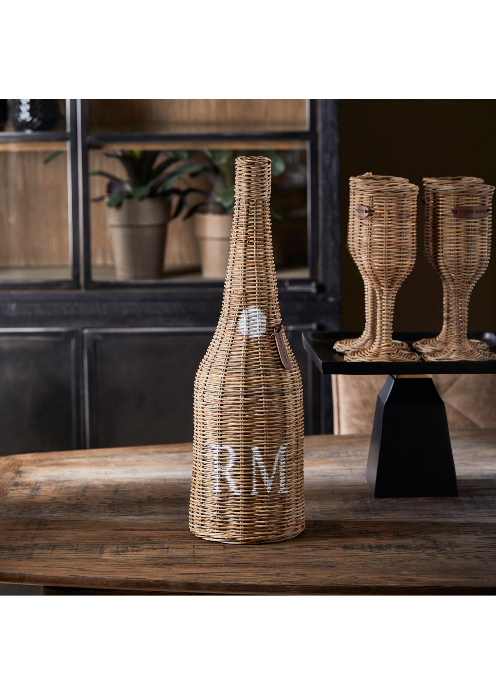 Riviera Maison Rustic Rattan Bubbles Bottle