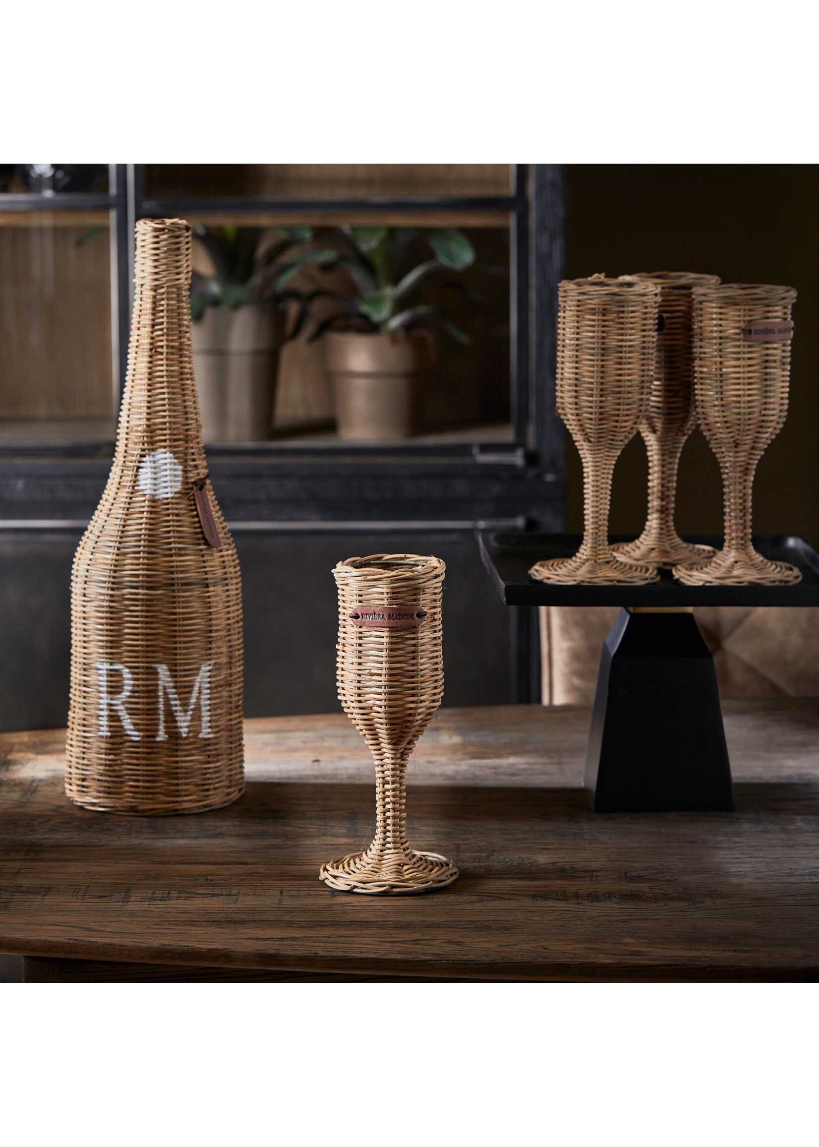 Riviera Maison Rustic Rattan Bubbles Bottle