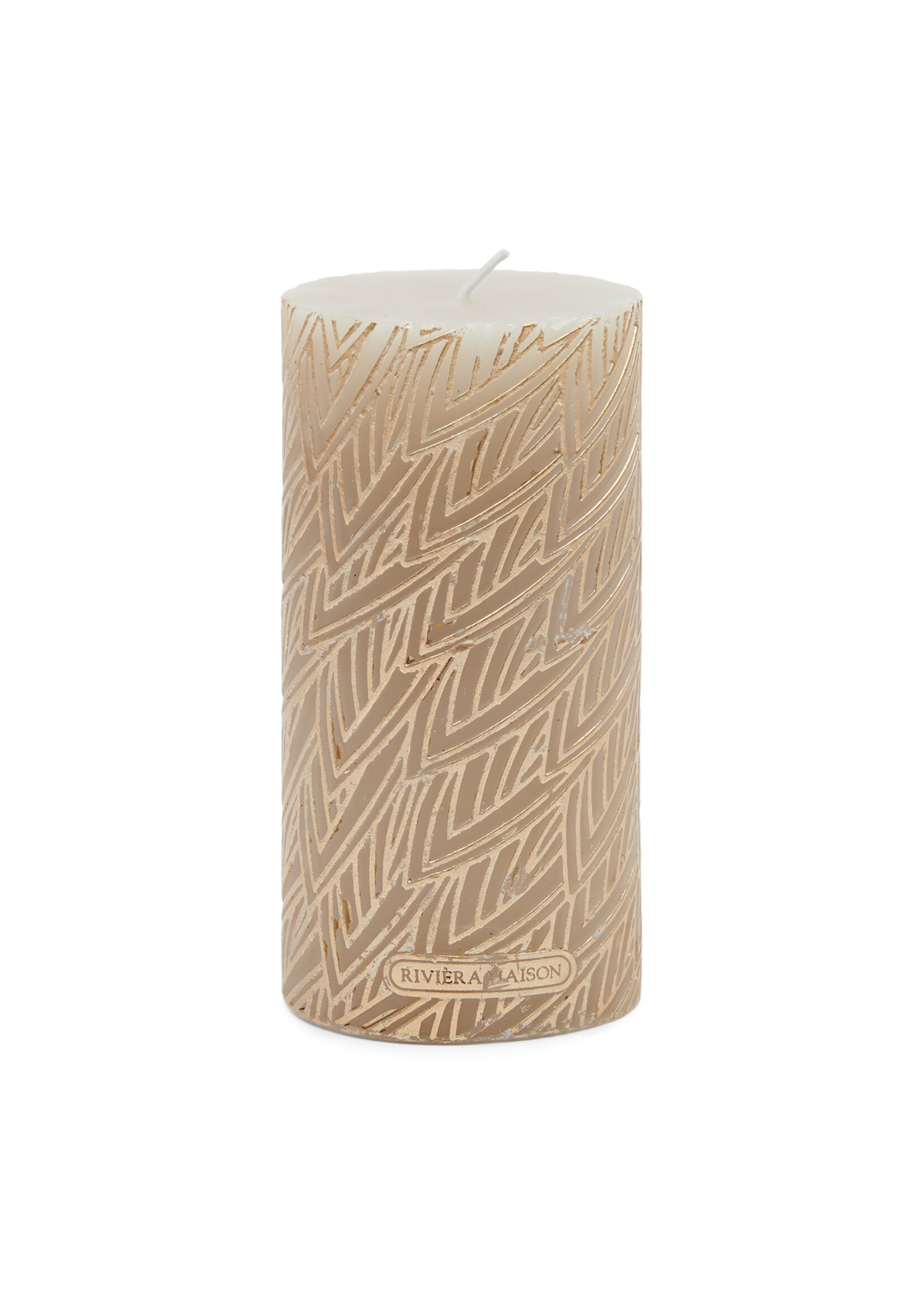 Riviera Maison RM Feather Candle flax 7x14