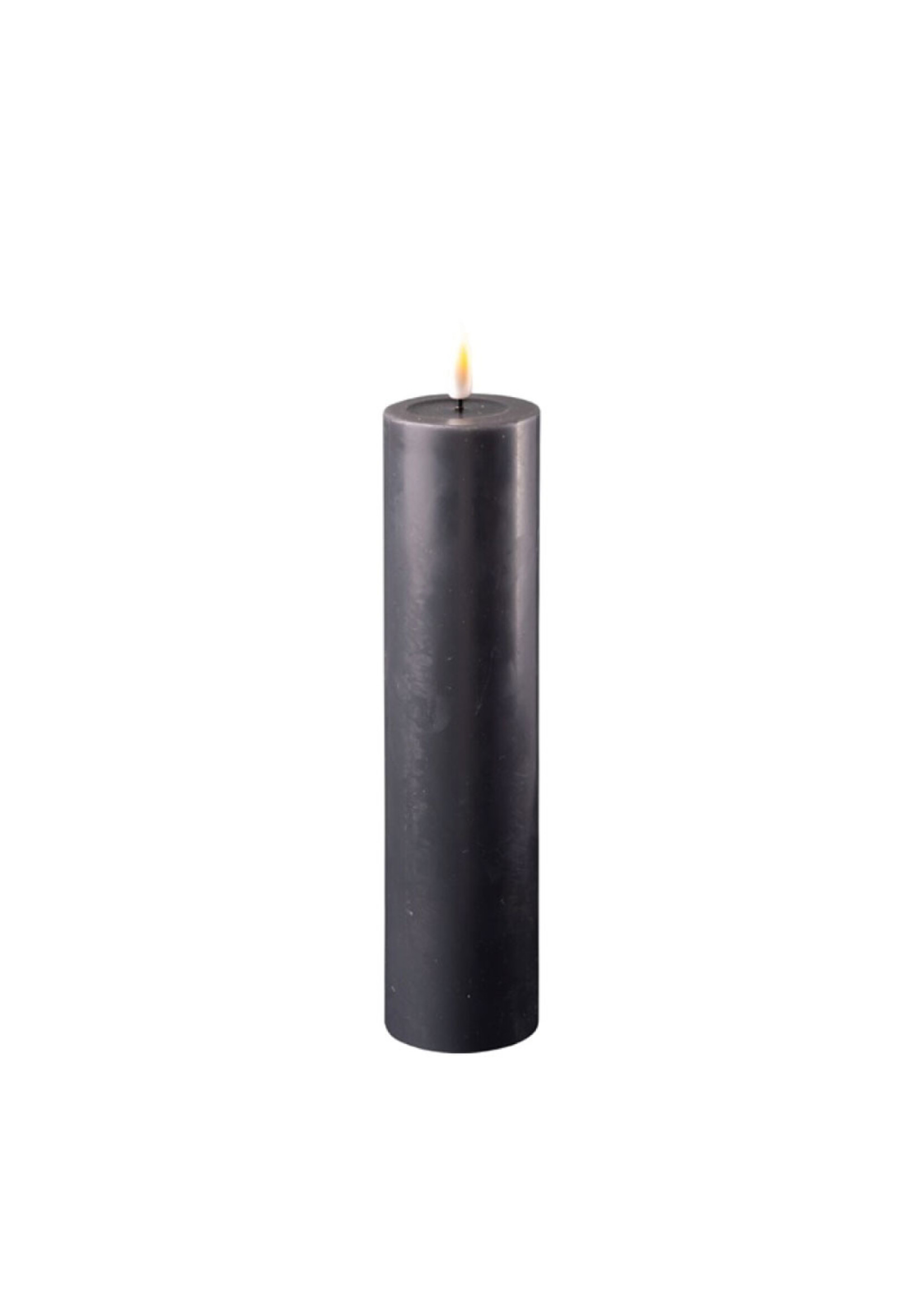 De Luxe Homeart Black LED Candle D: 7,5 * 20 cm