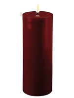 De Luxe Homeart Bourgogne Red LED Candle D: 7,5 * 20 cm