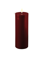 De Luxe Homeart Bourgogne Red LED Candle D: 7,5 * 20 cm