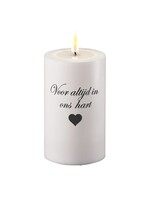 De Luxe Homeart Outdoor LED Candle white  D: 7,5 * 15 cm voor altijd in ons hart