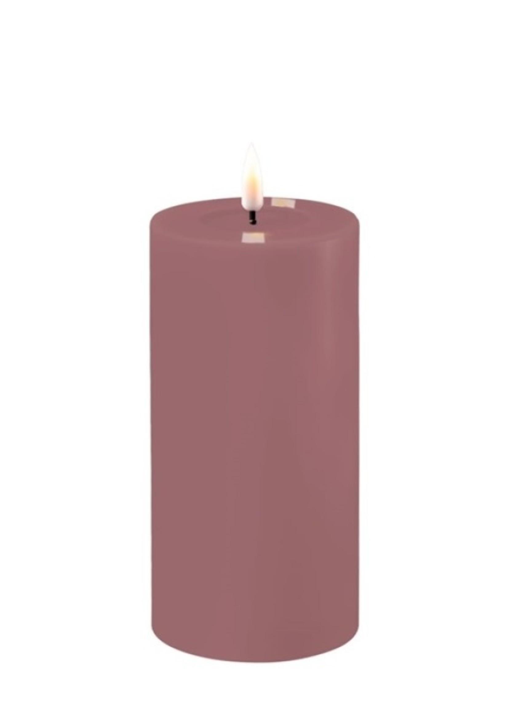 De Luxe Homeart Light Purple LED Candle 7,5*15 cm