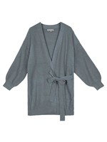 Yehwang Cardigan wrapped long one size grijs