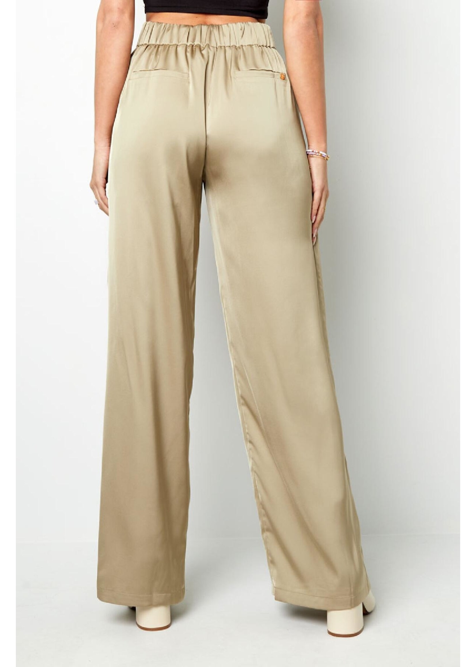 Pantalon glimmende stof Paars M