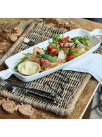 Rustic rattan placemat dinner black